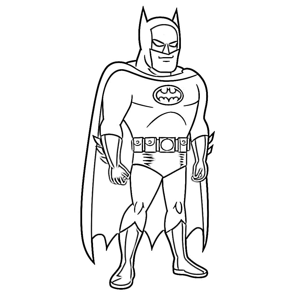 Desenhos de Batman Animado para Colorir e Pintar