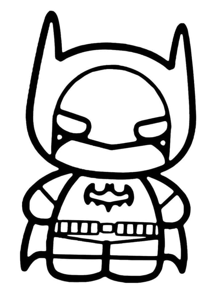 Desenhos de Batman Fofo para Colorir e Pintar