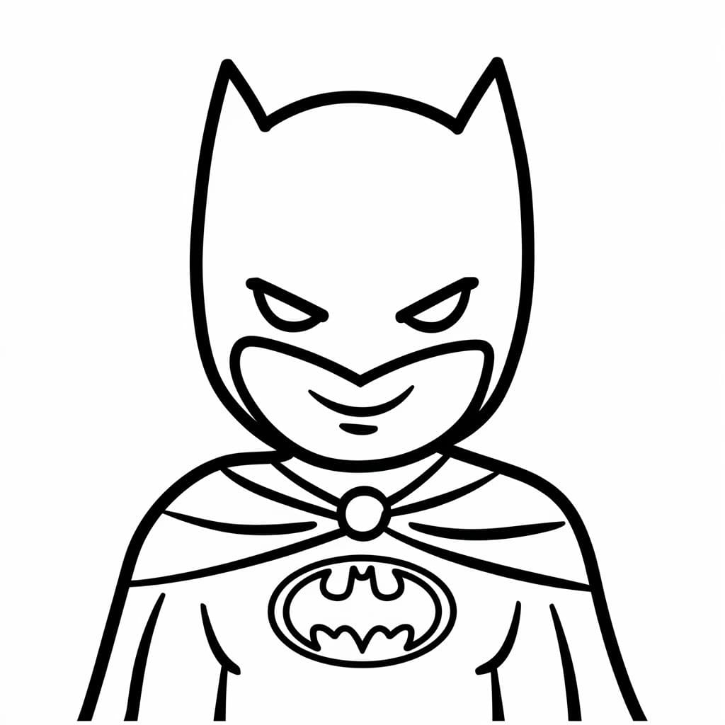 Desenhos de Batman Sorridente para Colorir e Pintar