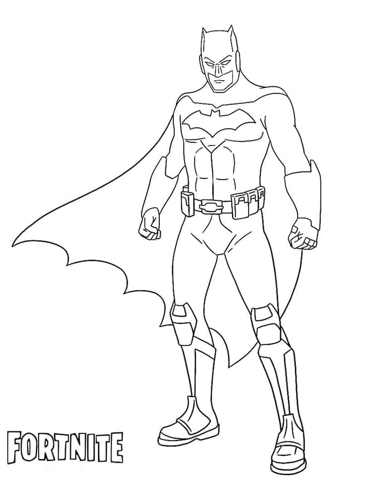 Desenhos de Batman de Fortnite para Colorir e Pintar