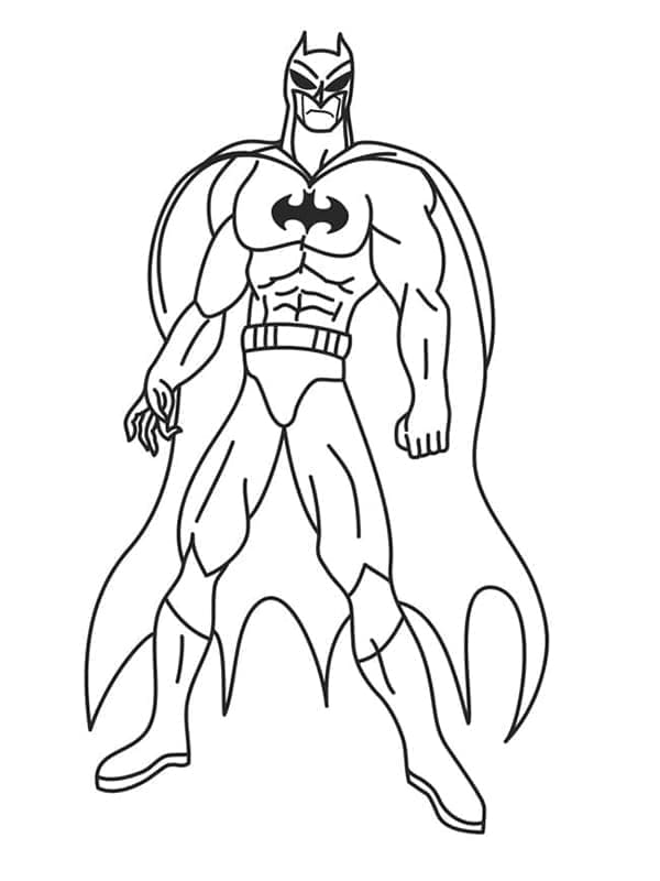 Desenhos de Batman de Ligá da Justiça para Colorir e Pintar