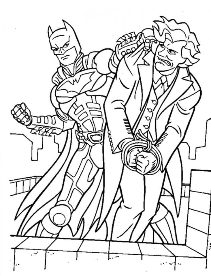 Desenhos de Batman e Coringa para Colorir e Pintar