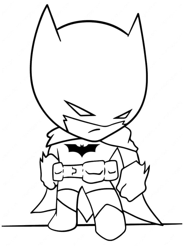Desenhos de Chibi Batman para Colorir e Pintar