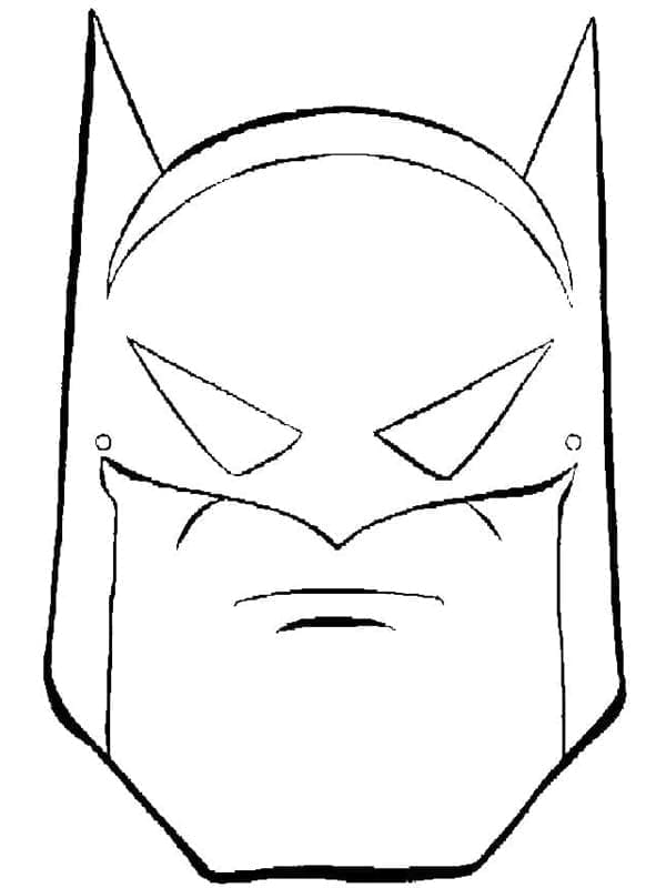 Desenhos de Máscara do Batman para Colorir e Pintar