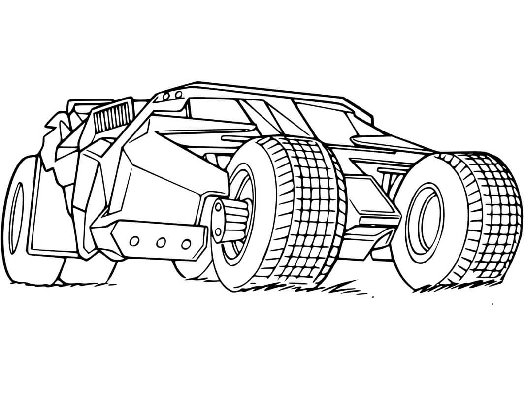 Desenho Batmobile para Colorir e Pintar