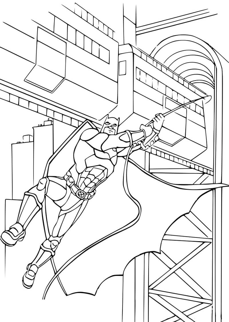 Desenho de Batman Legal para Colorir com Giz de Cera Pdf e Pintar