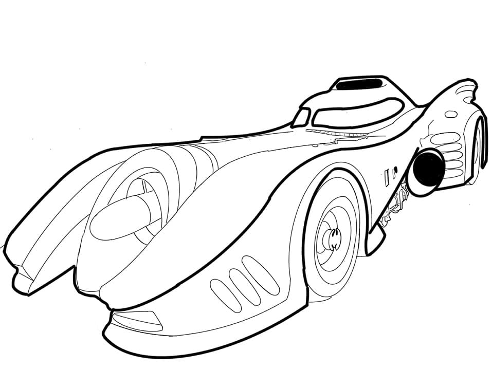 Desenho de Batmovel para Pintar Pdf Tinta Guache