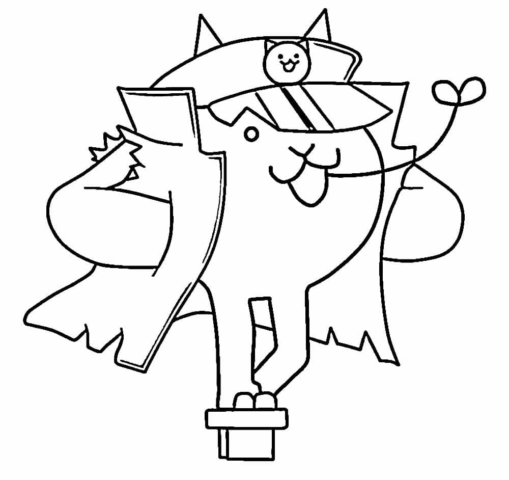 Desenho Imprimivel de Battle Kitty para Colorir