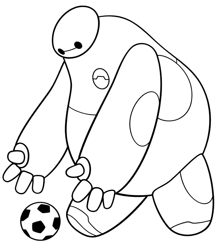 Desenho de Baymax Download Grátis para Colorir e Pintar