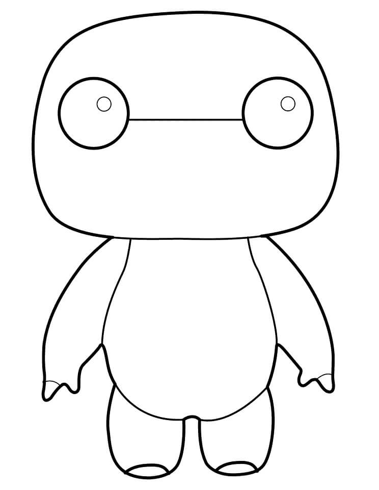 Desenho de Baymax Download para Imprimir e Colorir e Pintar