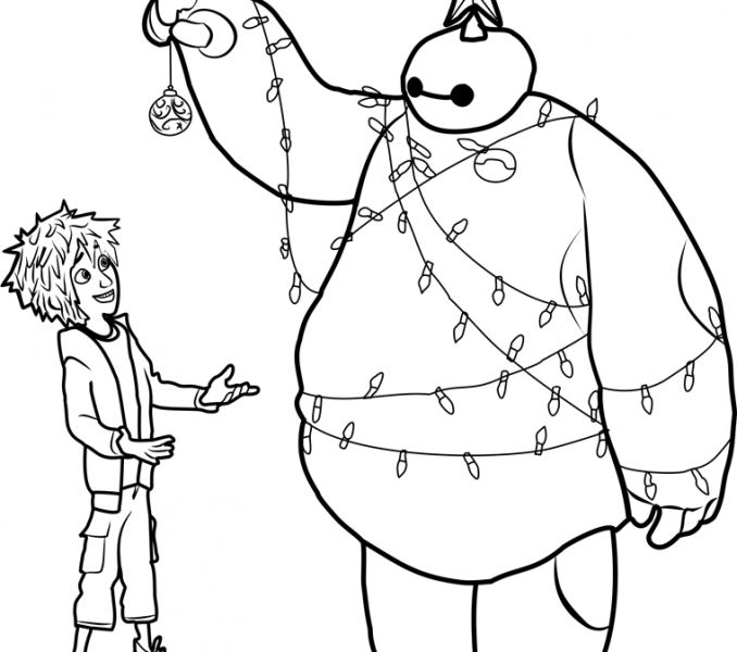 Desenho de Baymax Grátis para Colorir e Pintar