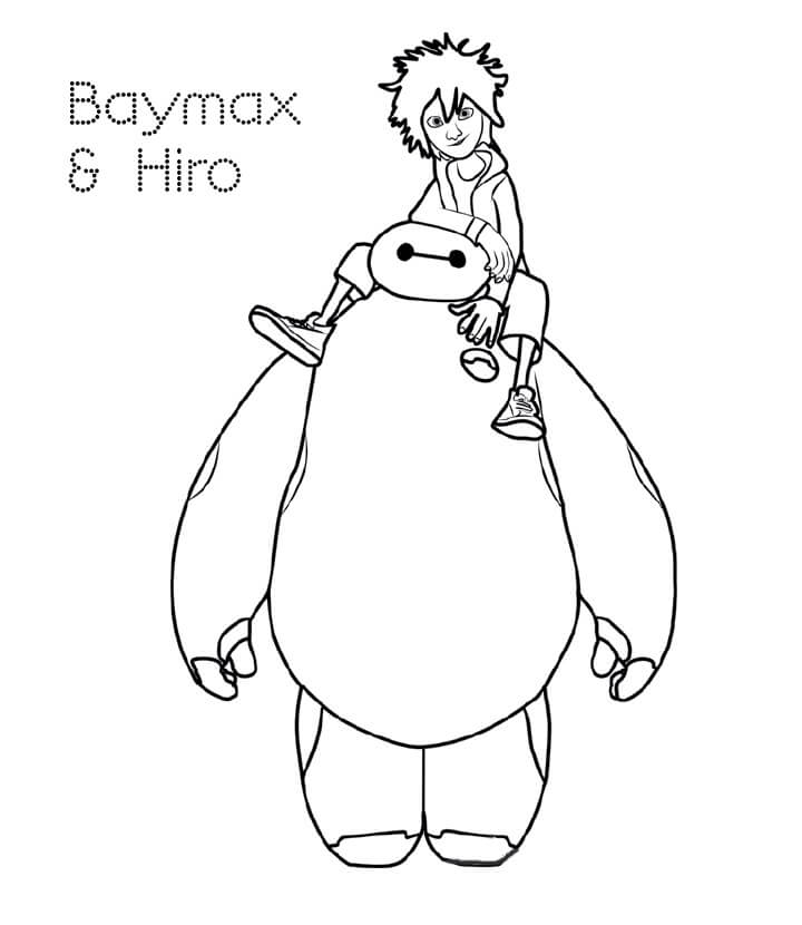 Desenho de Baymax Imprimivel para Colorir e Pintar