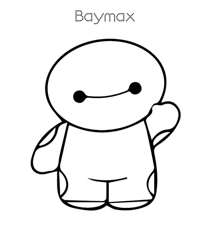 Desenho de Baymax para Colorir e Imprimir Grátis e Pintar