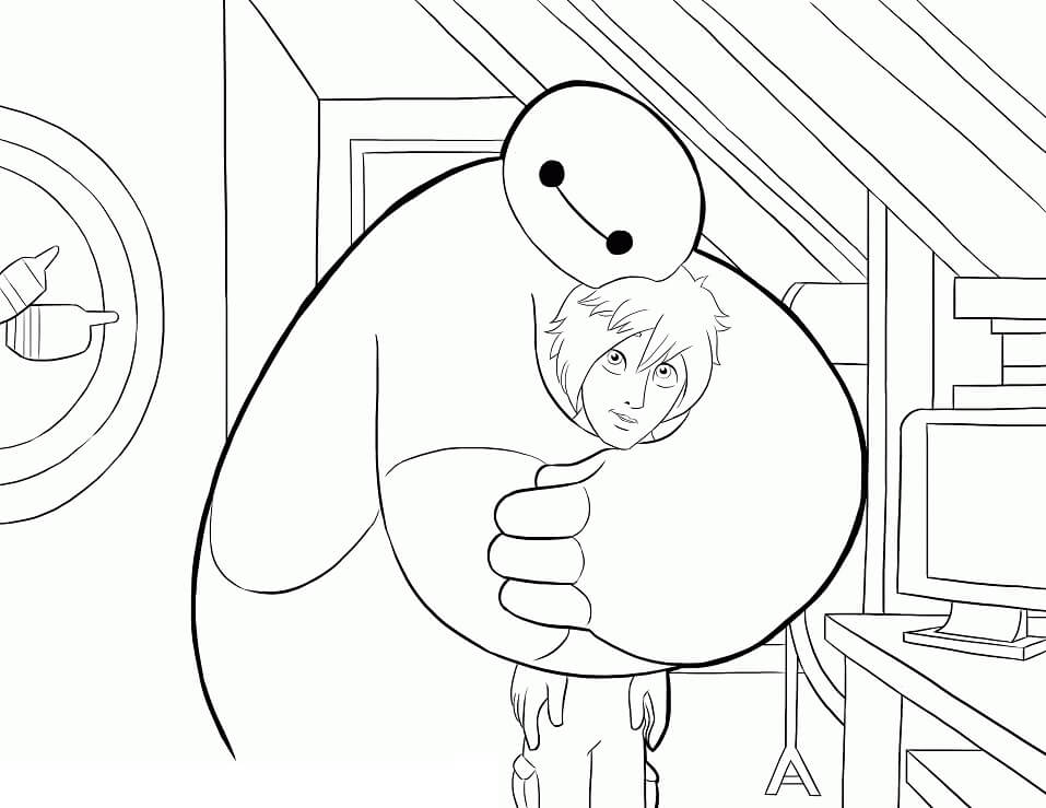 Desenho de Baymax para Imprimir Grátis Download e Pintar