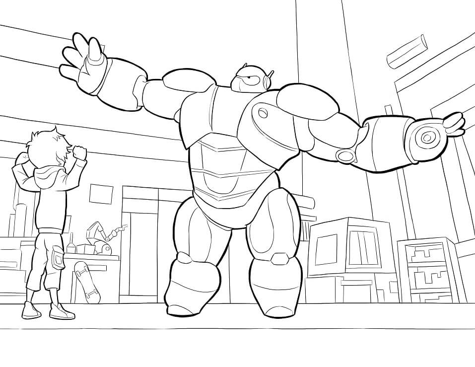 Desenho de Baymax para Imprimir Pdf Grátis e Pintar