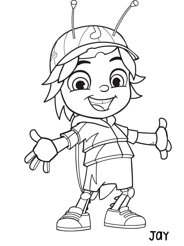 Desenho de Jay de Beat Bugs para Colorir