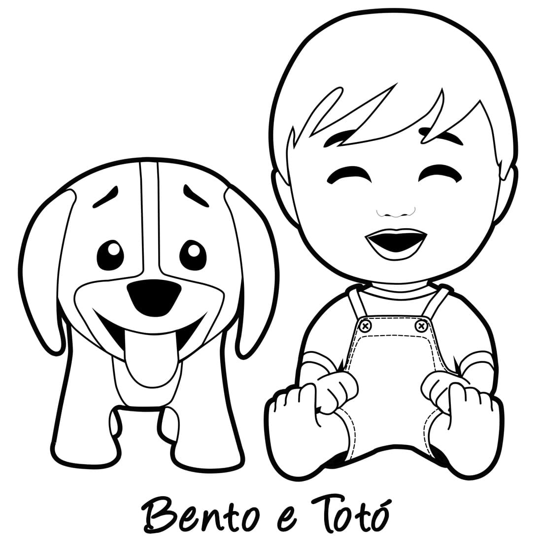 Desenhos de Bento e Toto para Colorir