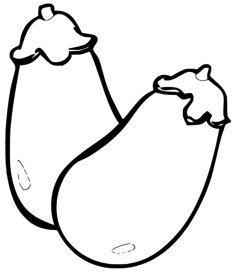 Desenho Berinjelas para Colorir e Pintar