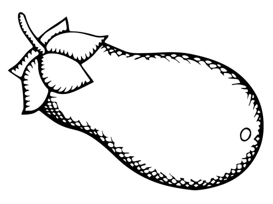 Desenho uma Berinjela para Colorir e Pintar