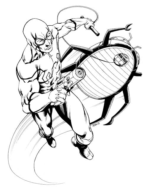 Desenho de Besouro Azul de Dc para Colorir e Pintar