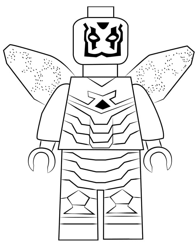 Desenho de Besouro Azul Lego para Colorir e Pintar
