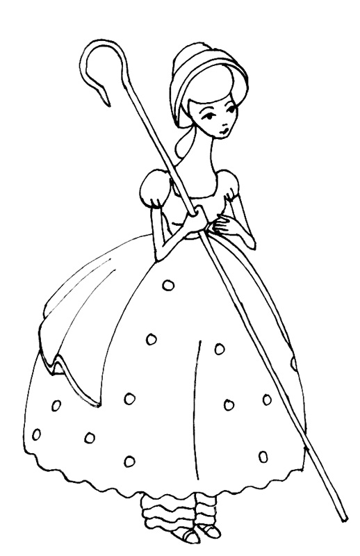 Desenho de Betty Bo Peep para Colorir Pdf e Pintar