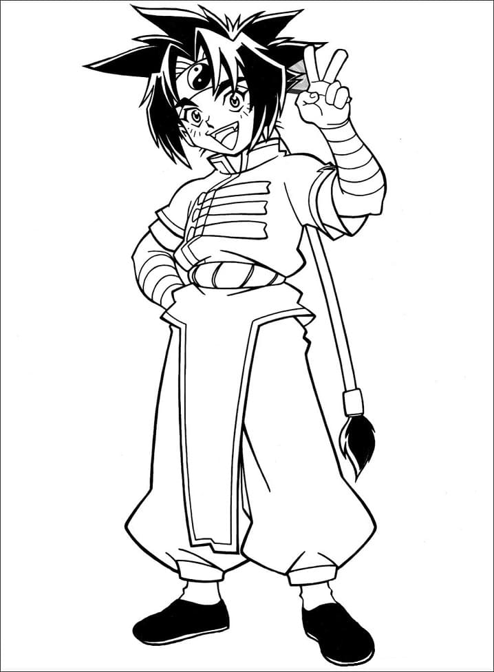 Desenho de Beyblade para Colorir com Giz de Cera e Pintar