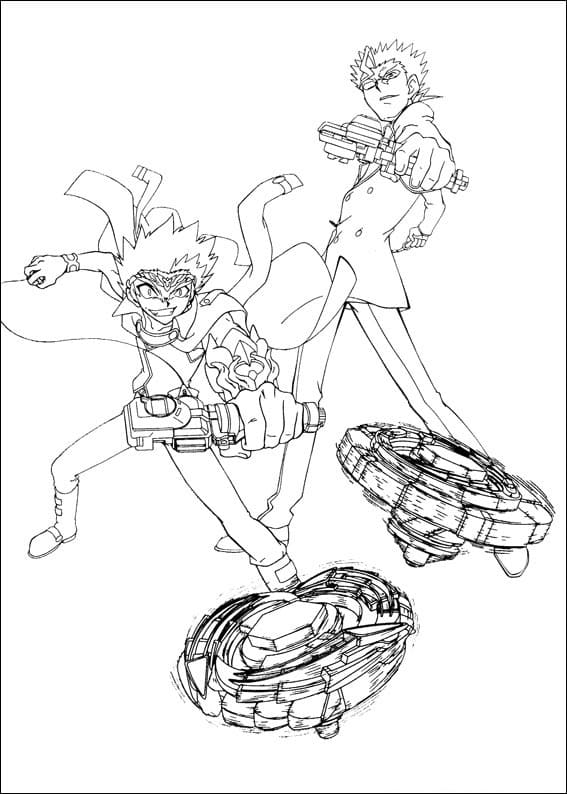 Desenho de Beyblade para Colorir Download e Pintar