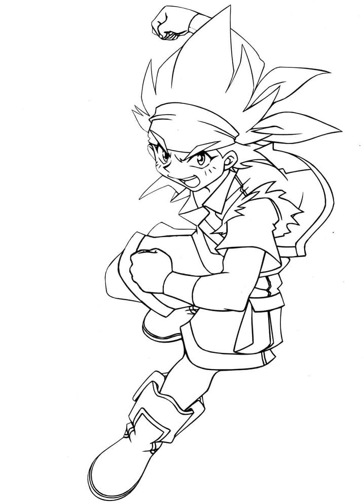 Desenho de Beyblade para Colorir Grátis e Pintar