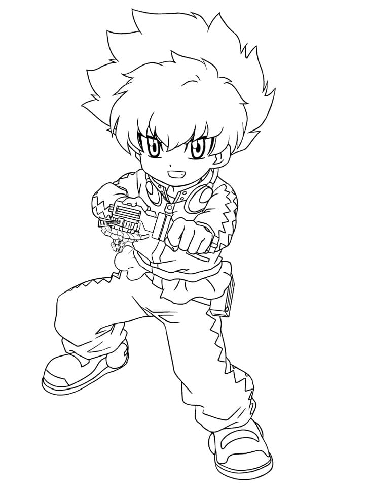Desenho Eight Beyblade para Colorir e Pintar