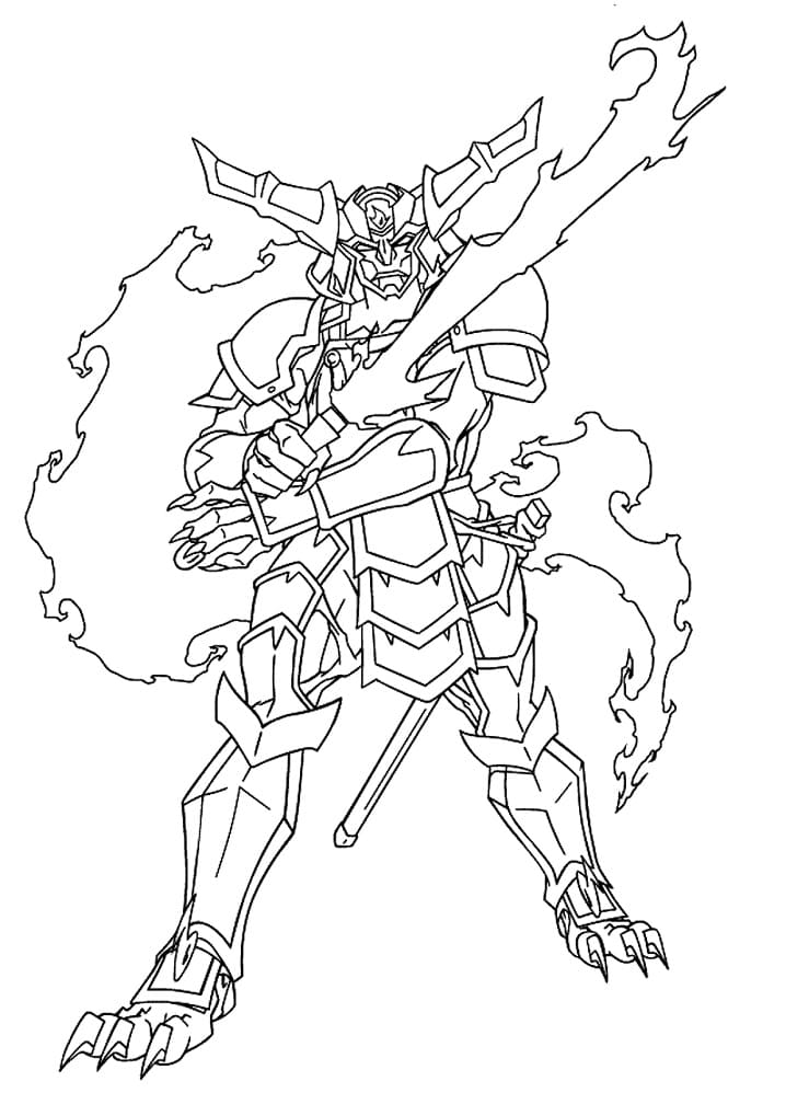 Desenho Ifrit Beyblade para Colorir e Pintar