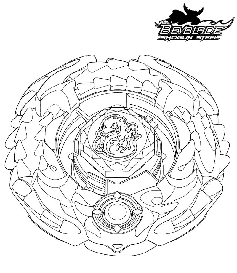 Desenho Ninja Salamander Sw145Sd Beyblade para Colorir e Pintar