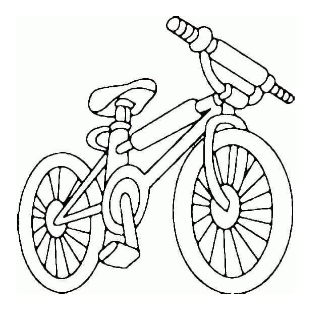 Desenho de Bicicleta Infantil para Colorir e Pintar