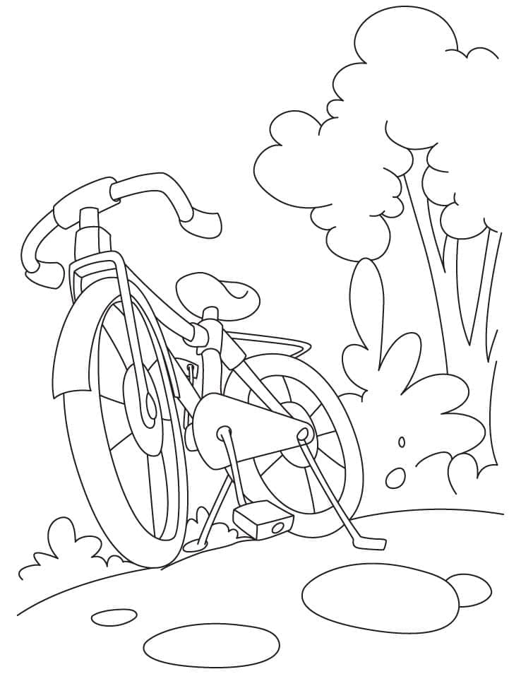 Desenho de Boa Bicicleta para Colorir e Pintar