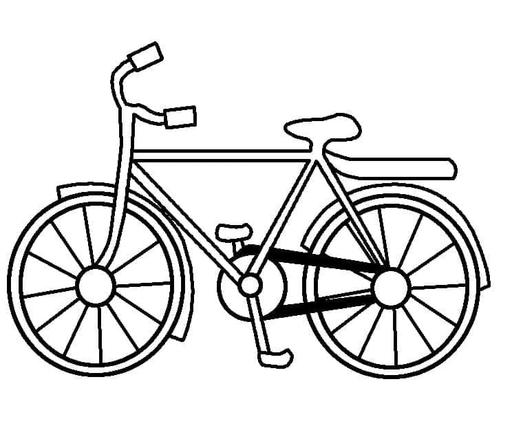 Desenho de uma Bicicleta Perfeita para Colorir e Pintar