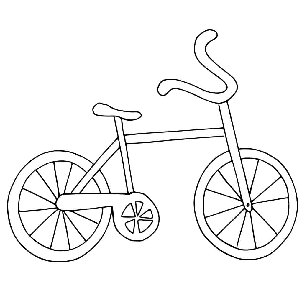 Desenho de uma Boa Bicicleta para Colorir e Pintar