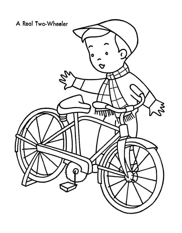 Desenho de Bicicleta Download Pdf para Imprimir e Pintar