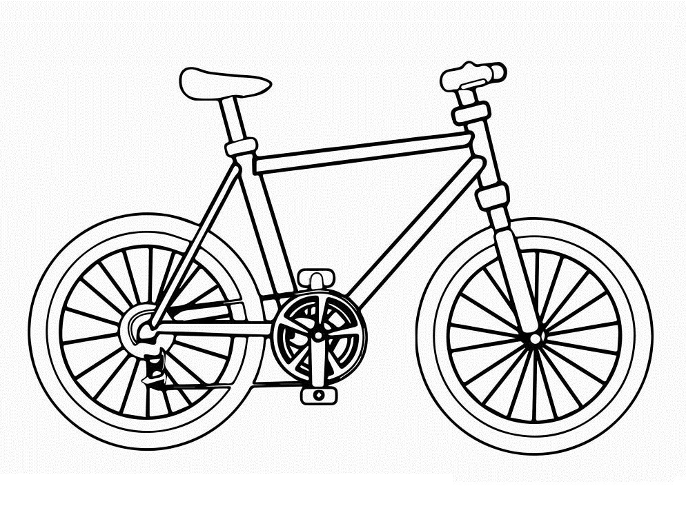 Desenho de Bicicleta para Imprimir Pdf Grátis e Pintar
