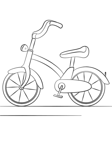 Desenho de Bicicleta Pdf para Colorir e Pintar