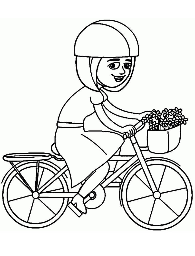 Desenho de Bicicleta Pdf para Colorir Grátis e Pintar