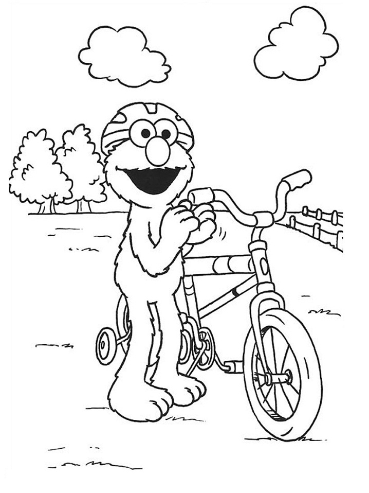 Desenho de Bicicleta Pdf para Imprimir e Colorir e Pintar