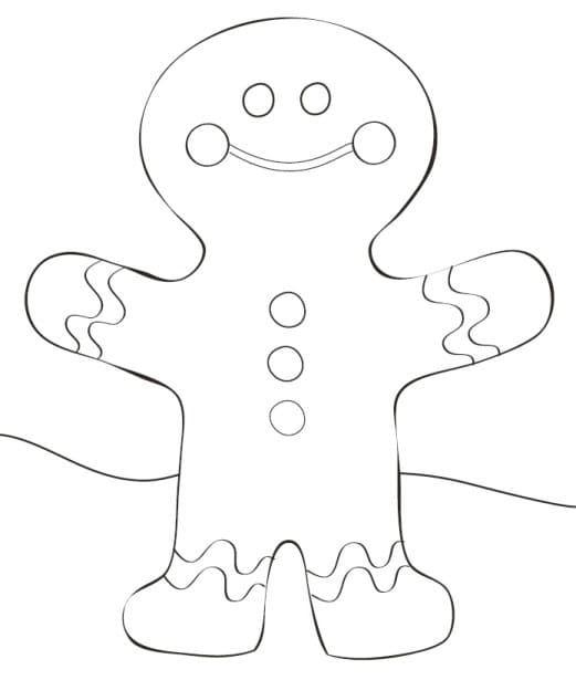 Baixar Desenho de Homem de Gengibre para Colorir