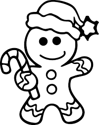 Desenho Biscoito de Gengibre com Bengala Doce para Colorir