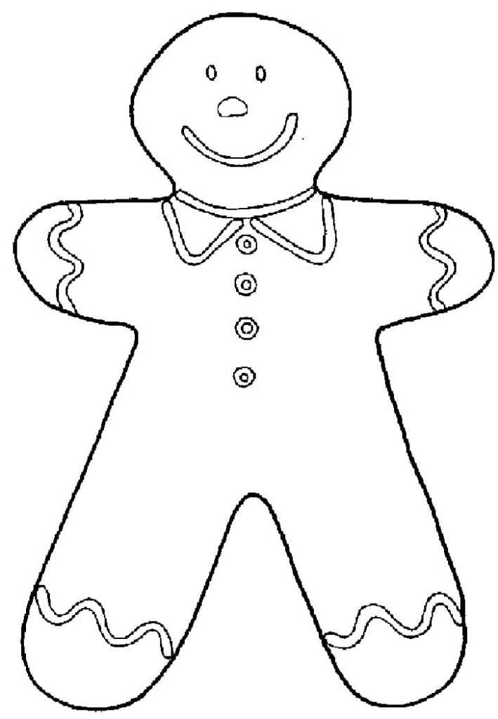 Desenho de Homem de Gengibre Doce para Colorir