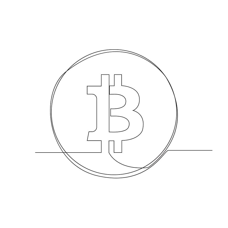 Desenho de Bitcoin para Colorir Pdf Grátis e Pintar