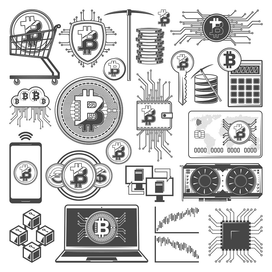 Desenho de Bitcoin Pdf para Colorir Grátis e Pintar