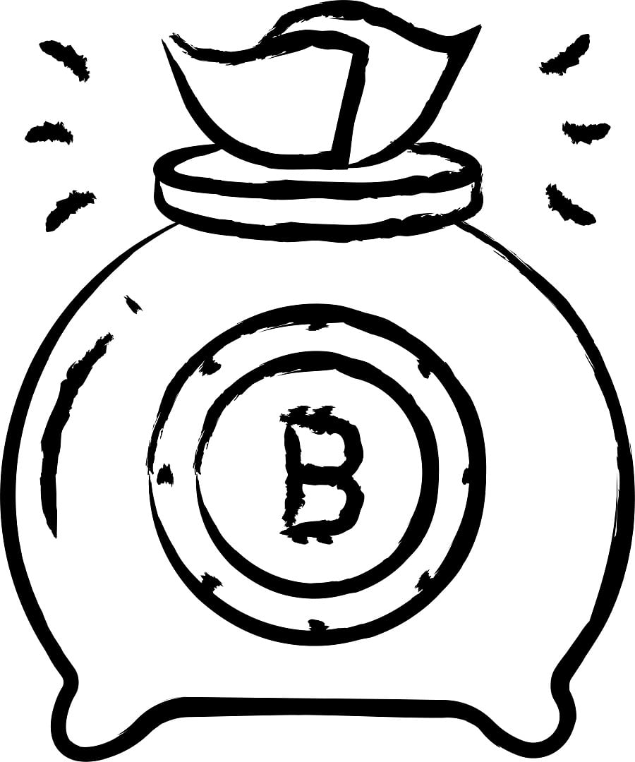 Desenho de Investimento Bitcoin para Pintar Download