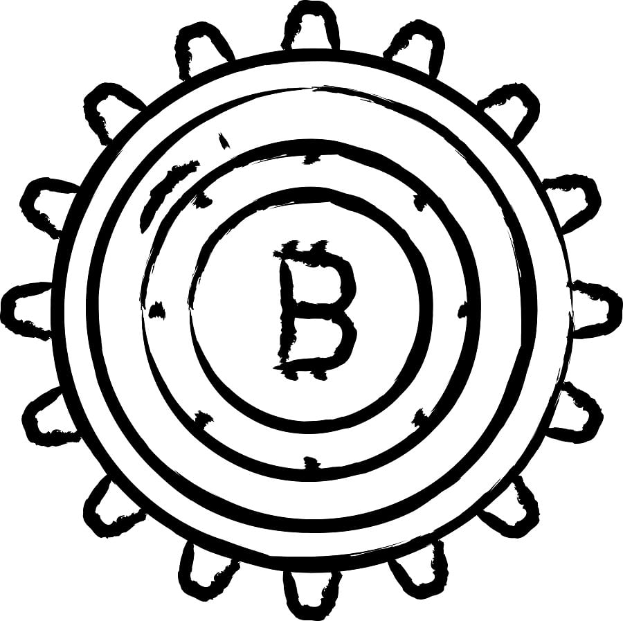 Desenho de Moeda Bitcoin para Colorir Download e Pintar