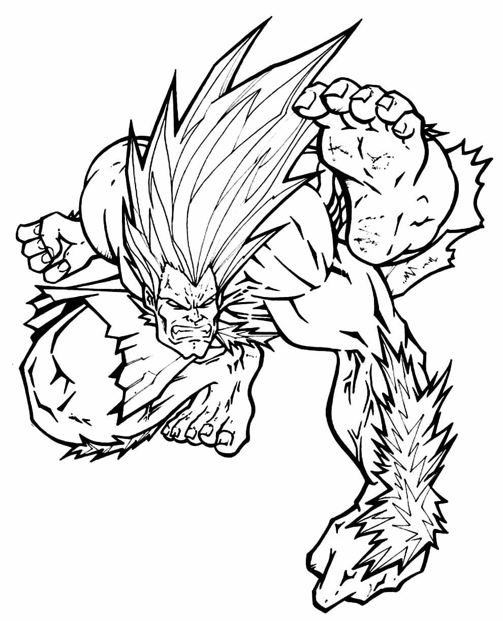 Desenhos de Blanka Street Fighter para Colorir