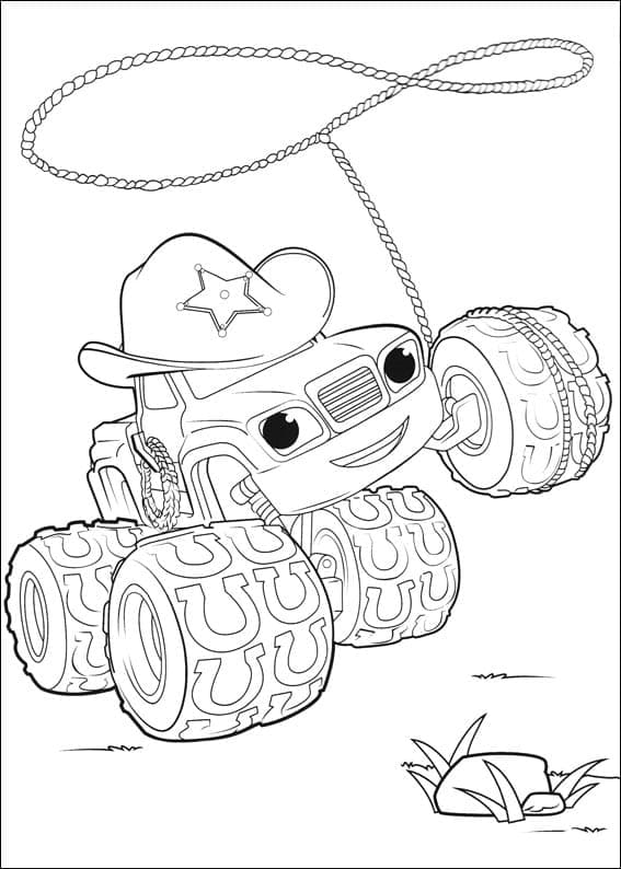 Desenhos de Blaze e As Monster Machines para Colorir